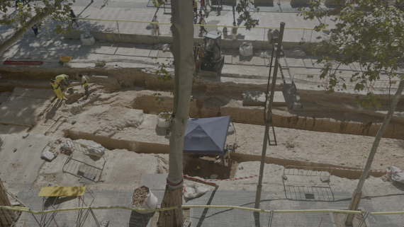 Descubrimiento de muralla medieval en Santa Mnica, Barcelona